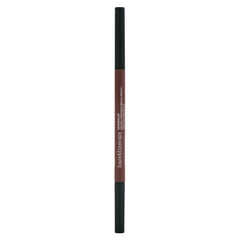 BareMinerals Mineralist Micro-Fill Brow Pencil wear test indicating 12-hour waterproof performance.