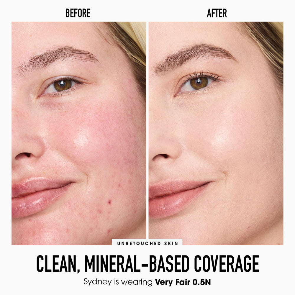 application with doe-foot applicator applying concealer under eyes