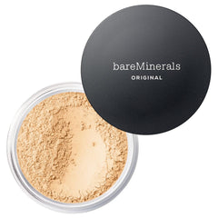 bareMinerals Original Loose Powder Foundation swatch in Golden Fair 04 showing natural luminous finish