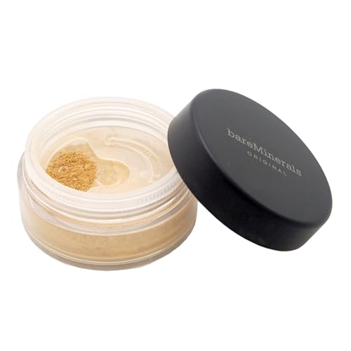 bareMinerals SPF 15 foundation finish swatch on neutral skin tone.