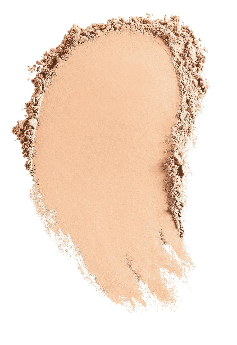 BareMinerals powder surface swatch in Light Beige 09 showing buildable coverage
