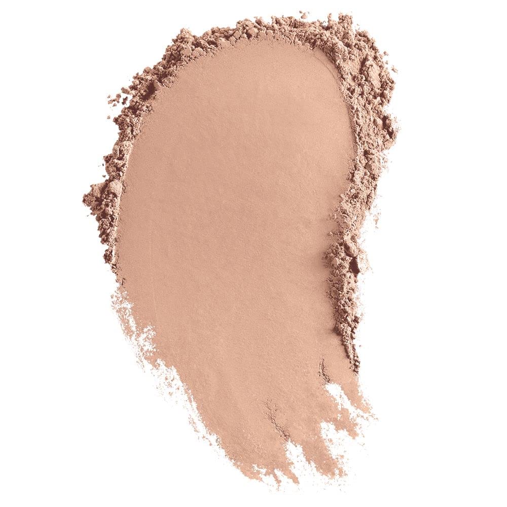 bareMinerals Original Loose Powder Foundation Medium 10 demonstrates talc-free formula for breathable wear.