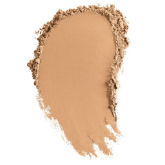 BareMinerals texture close-up shows light, buildable coverage for a natural glow.