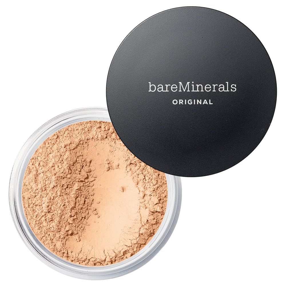 bareMinerals Original Loose Powder Foundation SPF 15 packaging for on-the-go touch-ups.