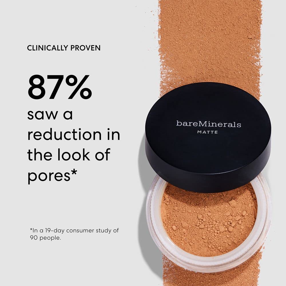 bareMinerals Original Matte Foundation close-up with SPF 15 mineral protection.