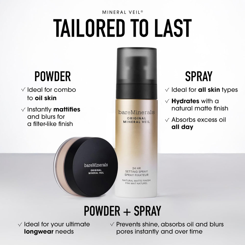 bareminerals Original Mineral Veil matte-finish look for matte appearance