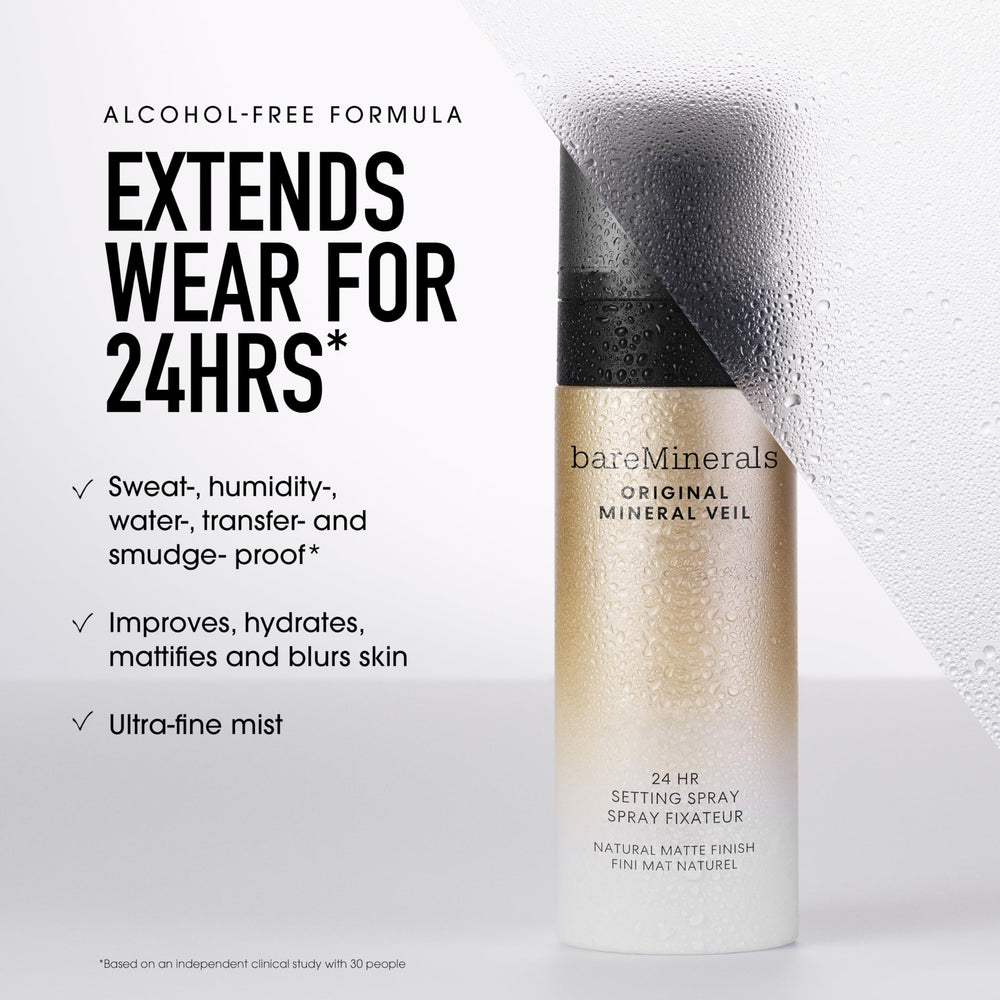 bareminerals Original Mineral Veil oil-control action visible on skin