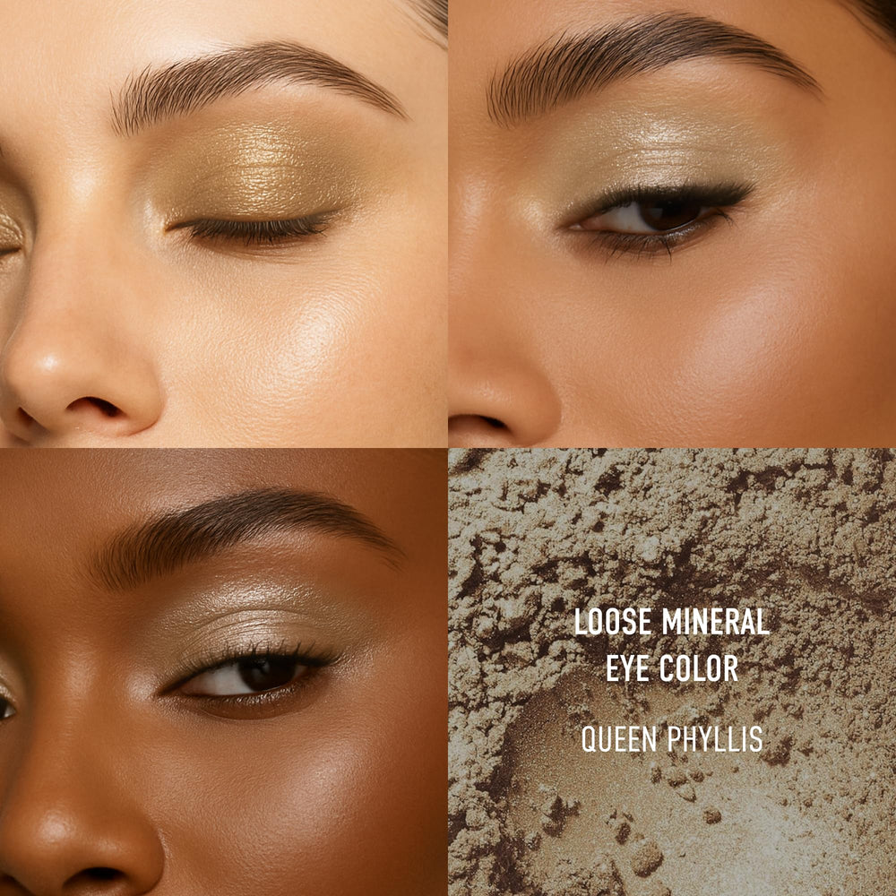 bareMinerals Queen Phyllis blendable powder ready for easy, seamless eye looks.