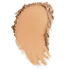 BareMinerals application shot demonstrating sheer to full coverage for a natural finish