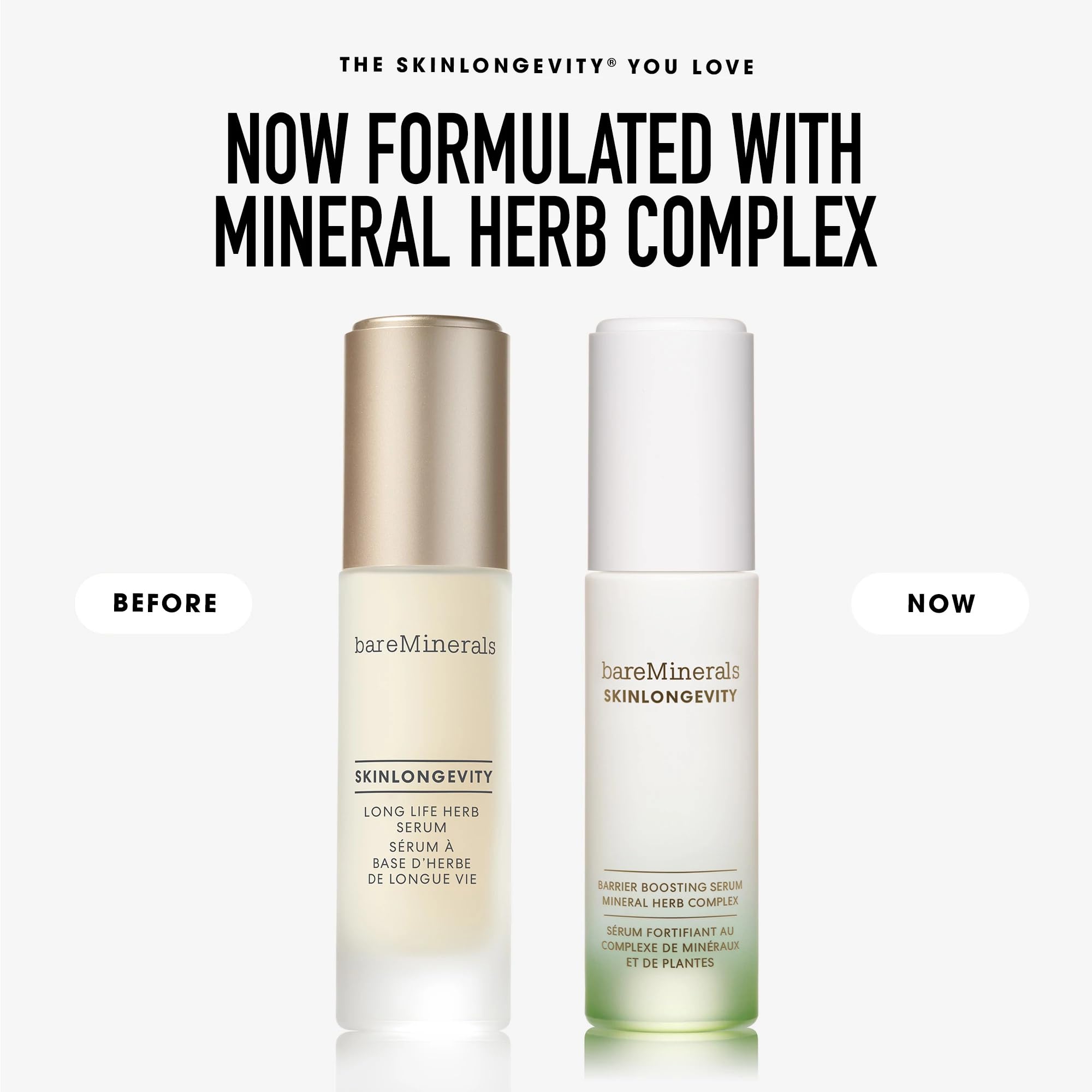 BareMinerals targets visible aging signals through barrier support.