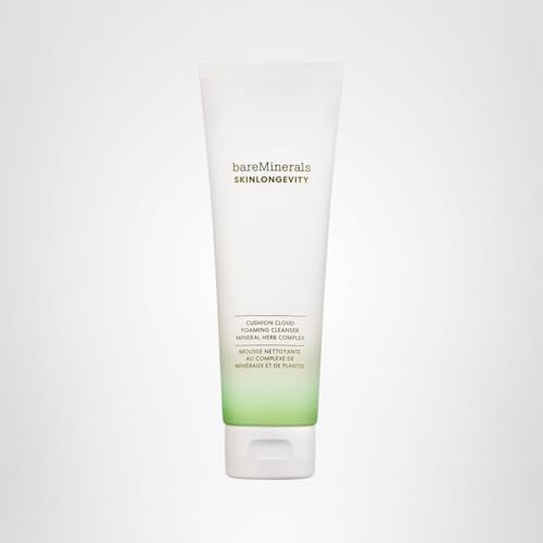 bareMinerals Skinlongevity dermatologist-tested label signals safe use for sensitive skin.