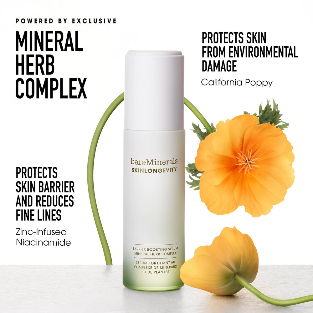 BareMinerals serum creates a hydrated, natural glow after use.