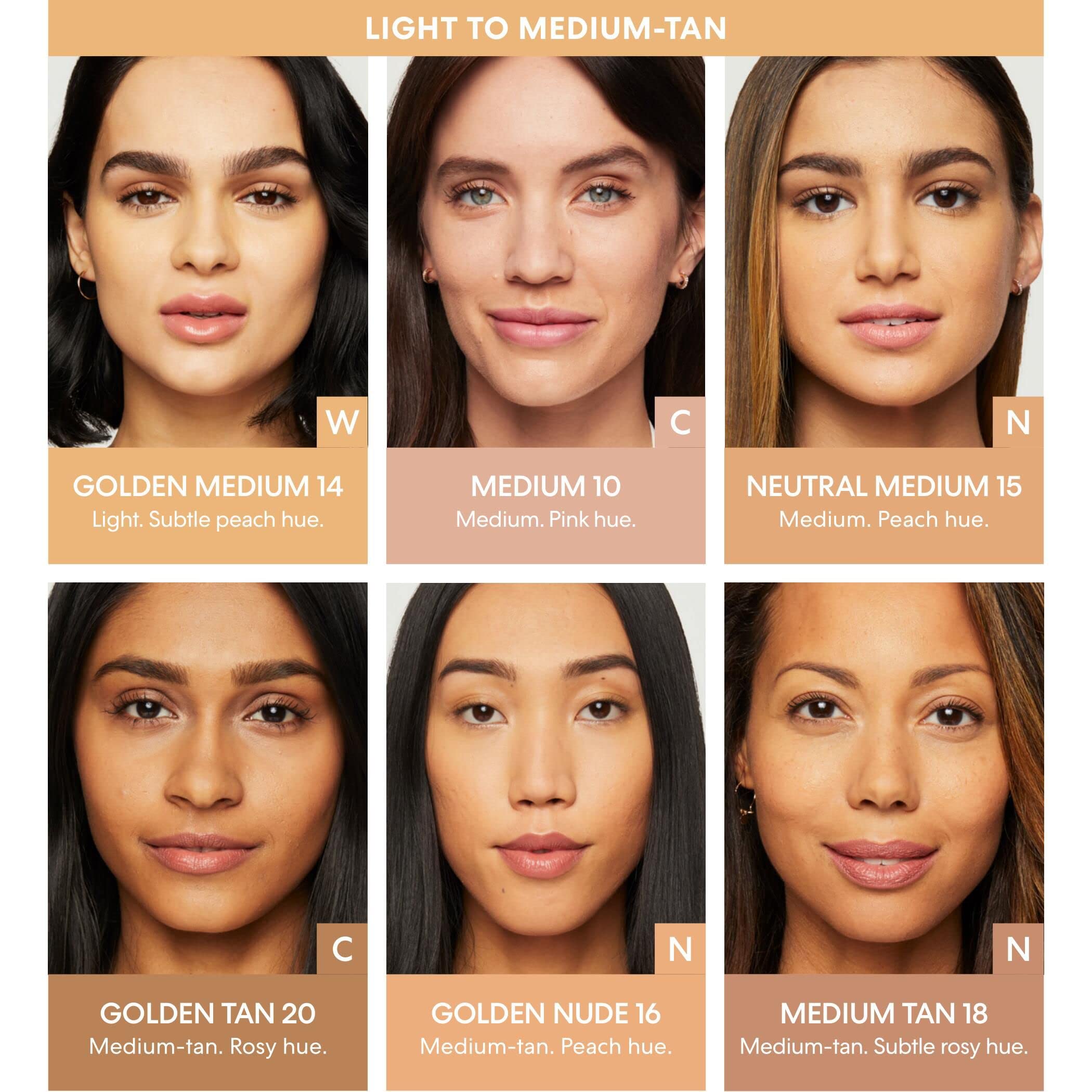 SPF 15 label shows UVA/UVB protection on mineral foundation.
