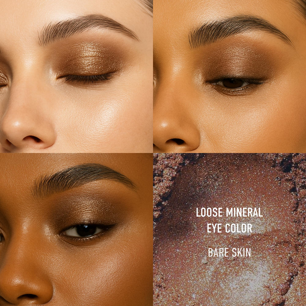 bareMinerals variedad de acabados: mate, satin y metalizado para looks versátiles.