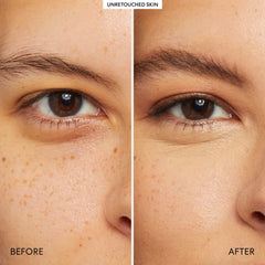 bareMinerals Well Rested powder swatch reveals luminous finish for a refreshed look.