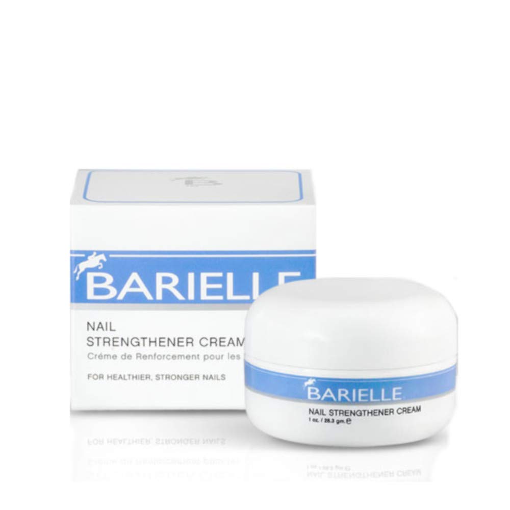 Barielle crema fortalecedora de uñas en envase, lista para uso diario.