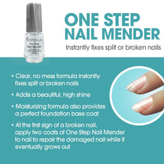 Barielle One Step Mender crea una capa base neutra para un esmalte uniforme.