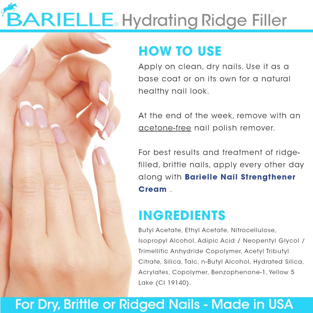 Uñas hidratadas por Barielle para una apariencia suave.