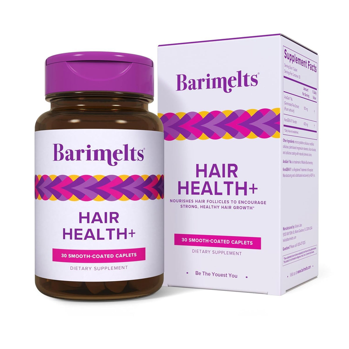 Barimelts BariHealth+ hair health caplet for daily hair support.