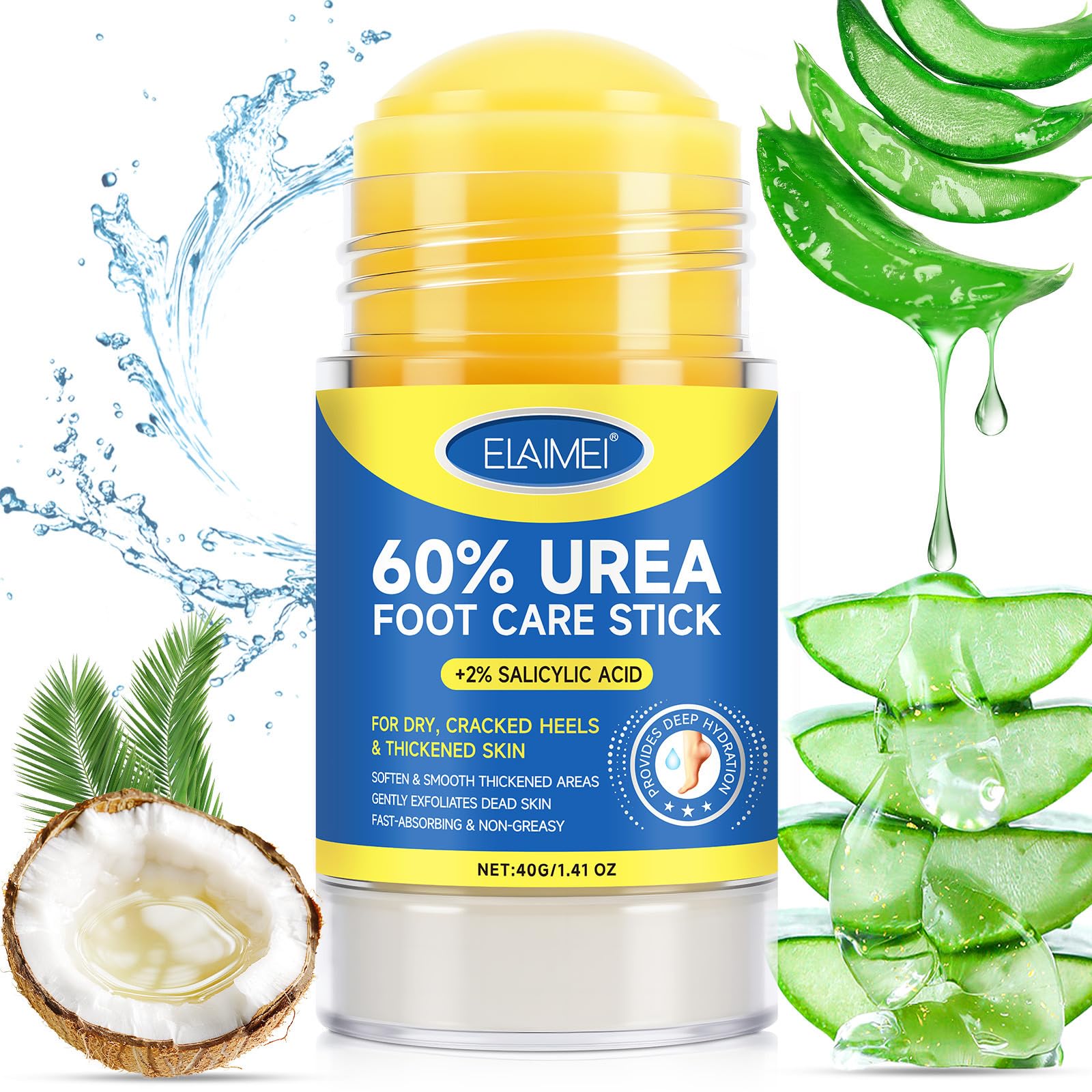 Barra de crema urea 60%, salicílico 2%, talones agrietados.