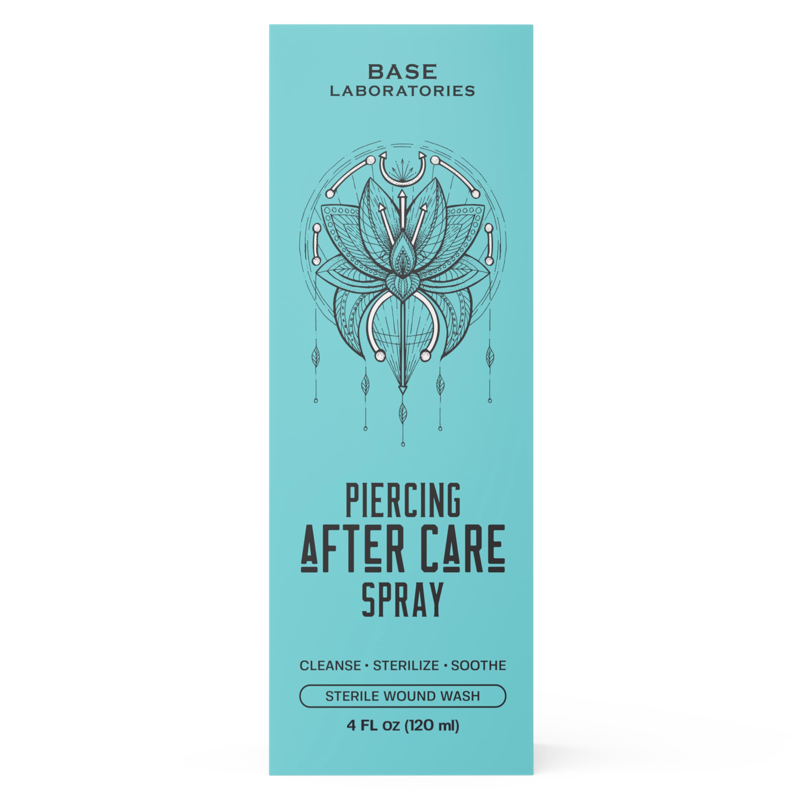 BASE LABORATORIES aerosol-saline-piercings-uso-diario: aplicación diaria fácil y suave.