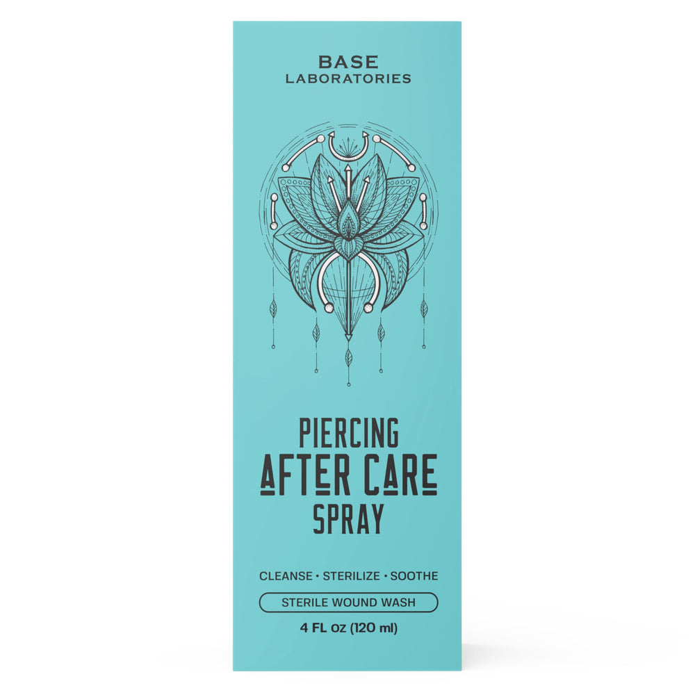BASE LABORATORIES aerosol-saline-piercings-uso-diario: aplicación diaria fácil y suave.
