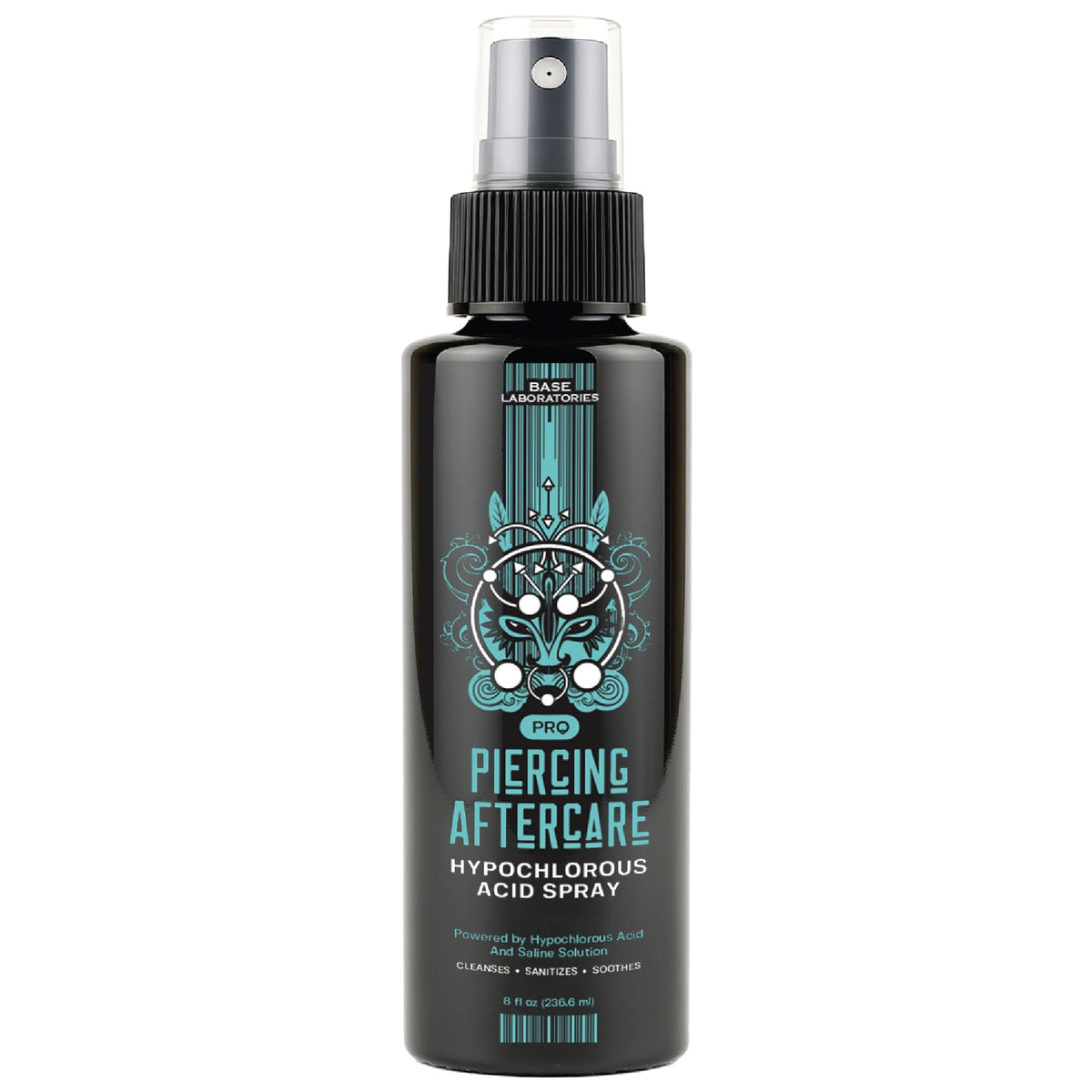 BASE LABORATORIES: botella de cuidado post piercing para limpieza diaria