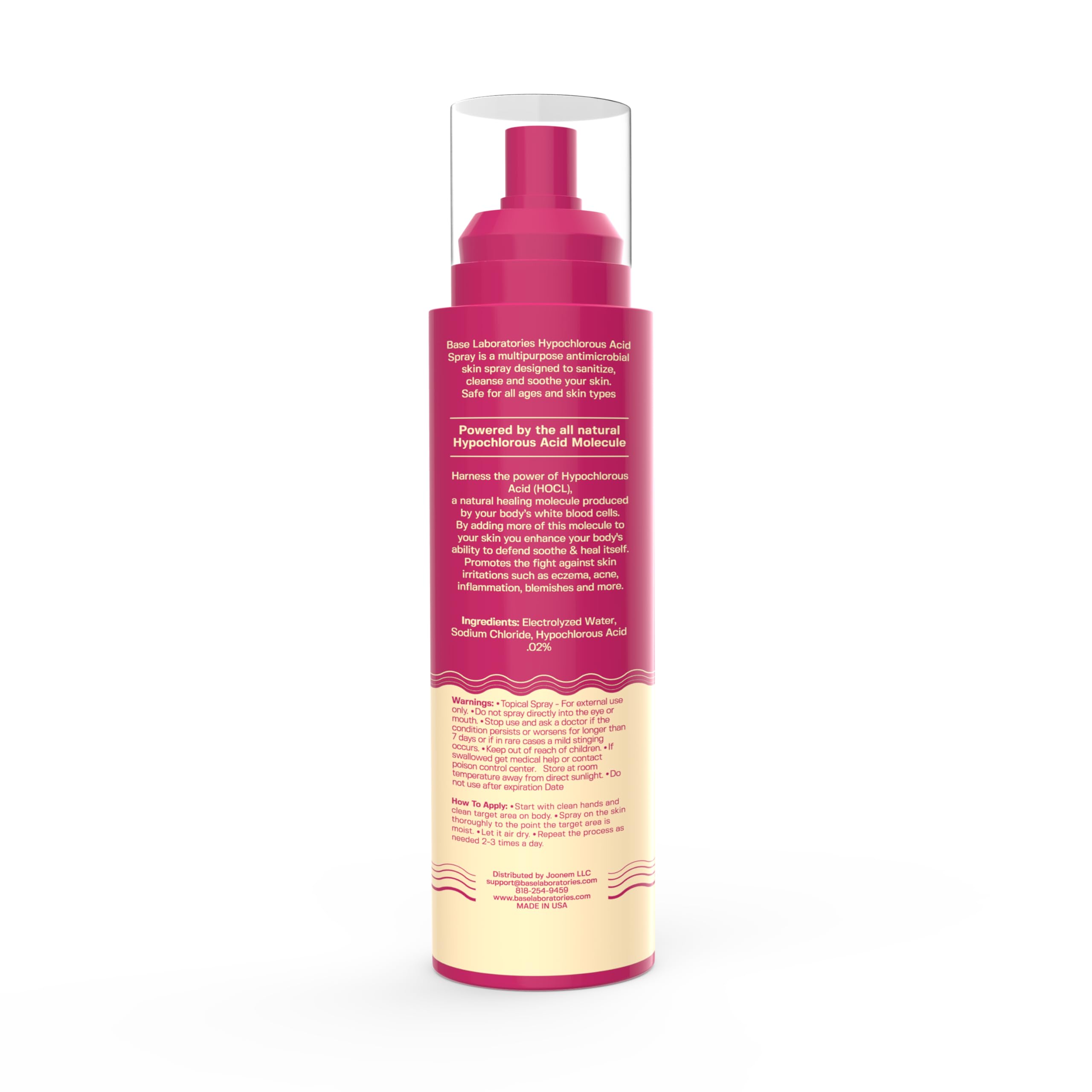 BASE LABORATORIES HOCL spray uso familiar seguro para todos