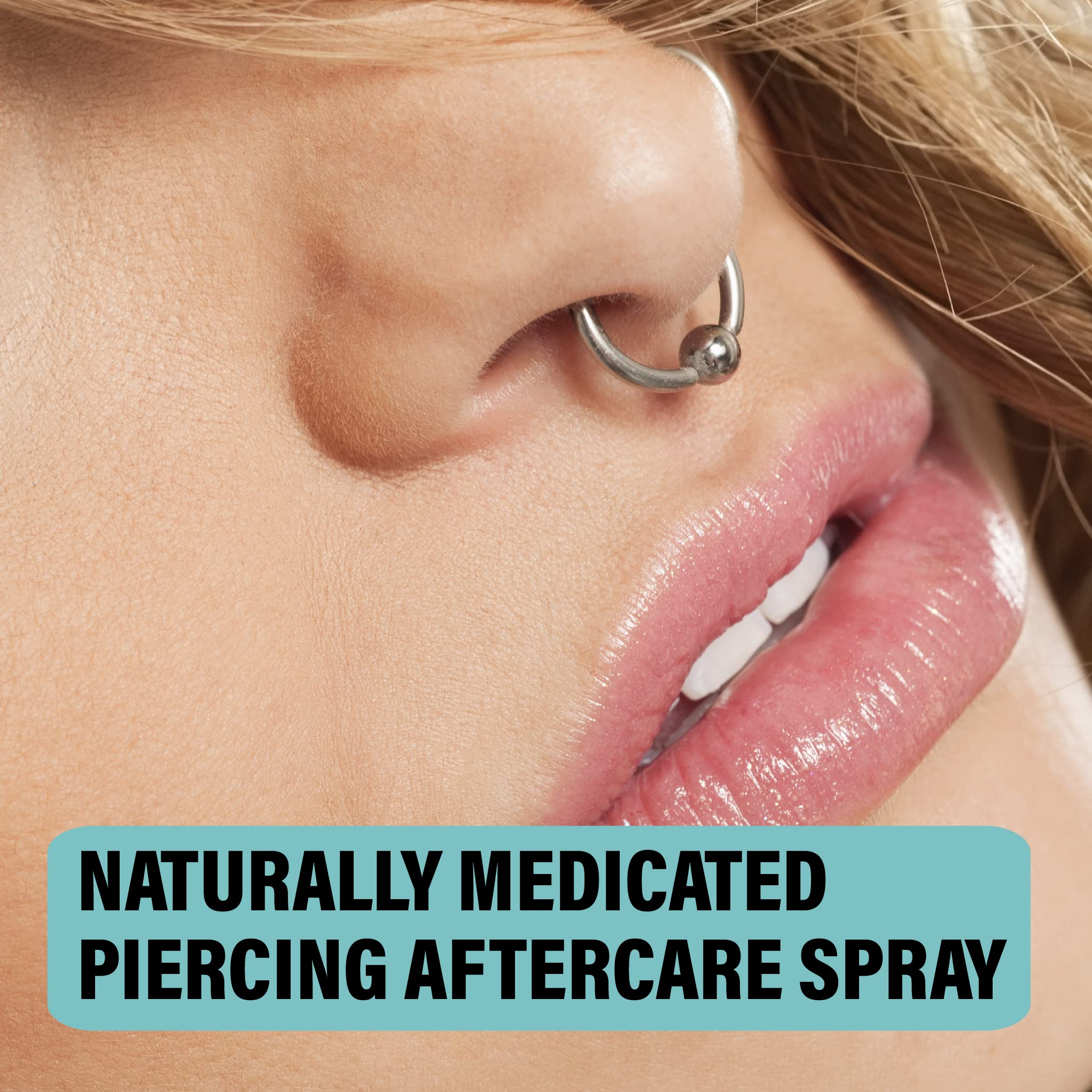 BASE LABORATORIES limpieza-piercings-aerosol: higiene suave para orejas y nariz.