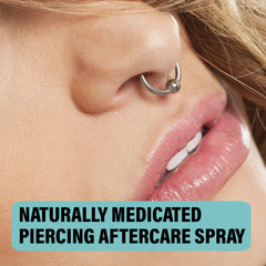 BASE LABORATORIES limpieza-piercings-aerosol: higiene suave para orejas y nariz.