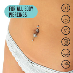 BASE LABORATORIES Solución salina para piercings, limpieza segura y rápida.