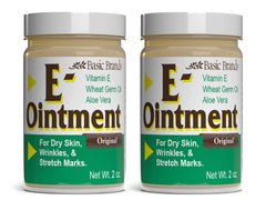 Basic Organics Vitamina E Ungüento, bote de 2 oz, hidratación suave para la piel.