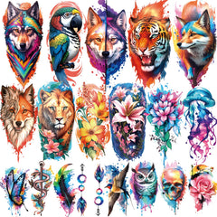 Basifa 77-sheets tattoo full set for bold temporary body art.