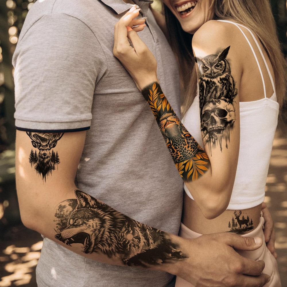 Basifa Bear half-arm tattoo for rugged, statement-making appeal.