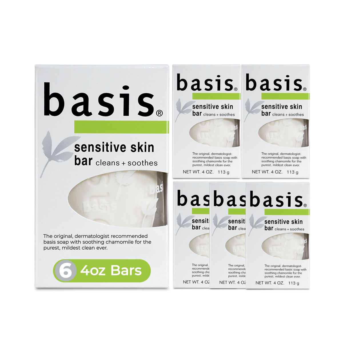 Basis Jabon Barra Piel Sensible Manzanilla Aloe Vera: limpieza suave que cuida la piel sensible