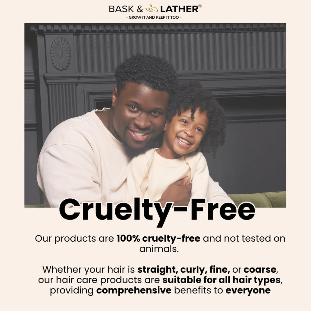 Bask & Lather 2oz bottle ready for regular routine