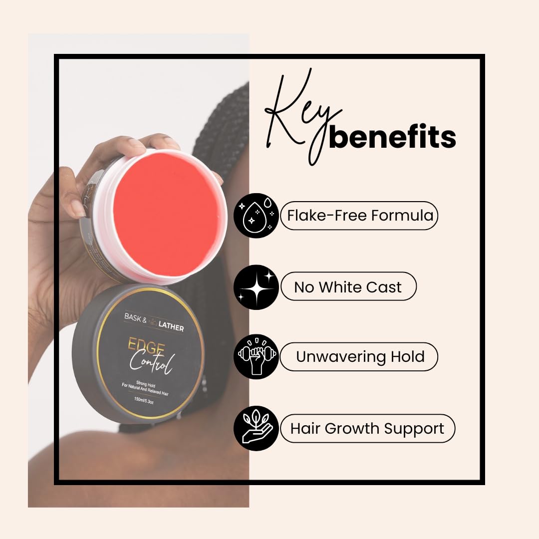 BASK & LATHER: fórmula libre de residuos blanquecinos para un acabado natural.