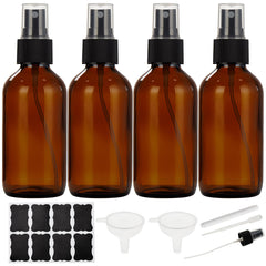 Bastelica dark amber 4 oz spray bottle for portable essential oil mists.