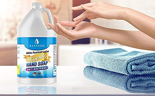 Bastion Finesilk hand soap rich lather closeup for quick cleansing.