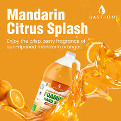 Bastion foaming hand soap creamy foam closeup for luxurious wash.