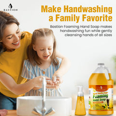 Close-up of Bastion Warm Vanilla Sugar foam shows rich moisturizing lather.