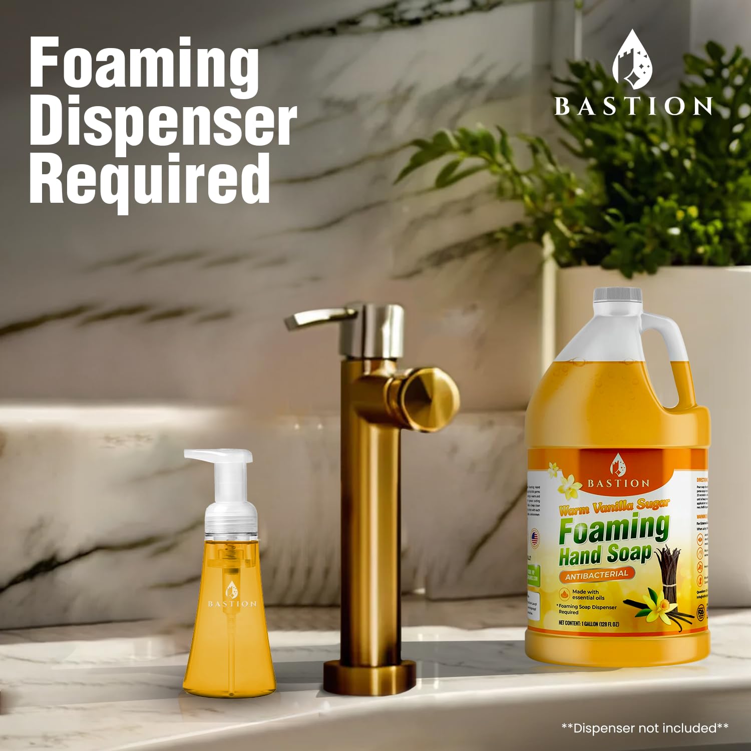 Bastion Warm Vanilla Sugar scent leaves a pleasant aroma during wash.