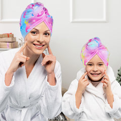 Basumee turbante de cabello con botón, ajuste seguro tras el lavado.