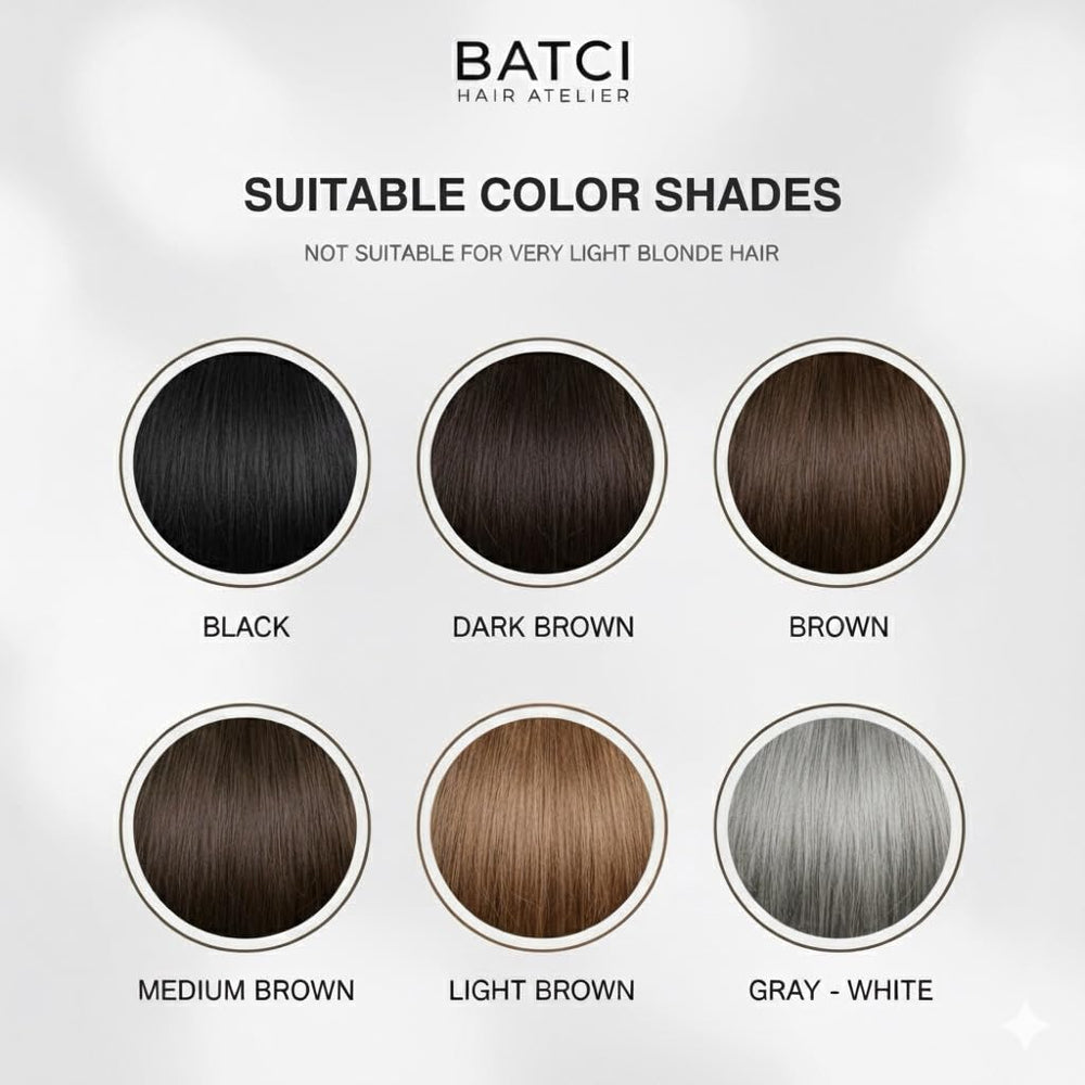 BATCI Hair Atelier bald-spot filler creates the illusion of density at crown edges.
