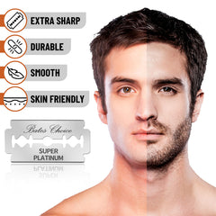 Bates Choice close shave on the face defines clean lines.