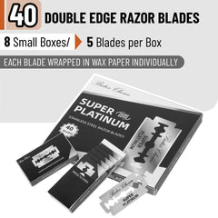 Bates Choice platinum-coated stainless steel blade maintains sharpness for smooth glide.