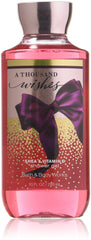 Bath & Body Works A Thousand Wishes bottle shows sparkling fragrance notes for a refreshing shower.