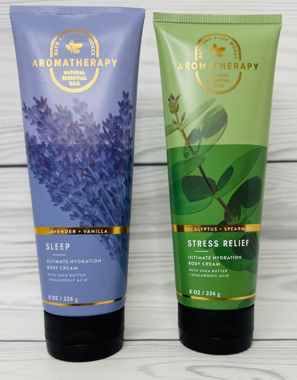 Bath & Body Works Aromatherapy hydration cream texture close-up for soft skin