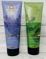 Bath & Body Works Aromatherapy hydration cream texture close-up for soft skin