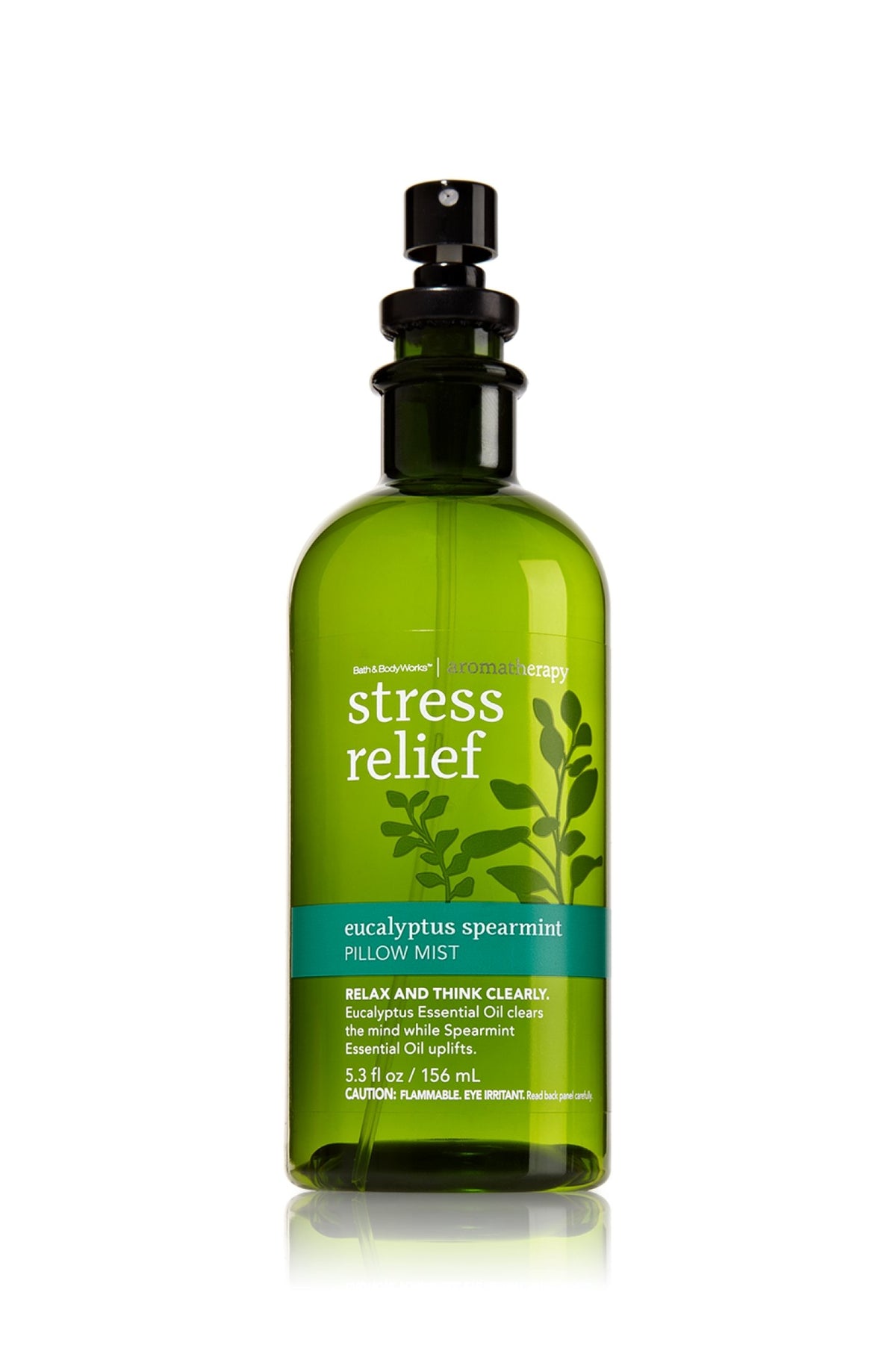 Bath & Body Works Aromatherapy Pillow Mist bottle featuring eucalyptus spearmint for relaxation